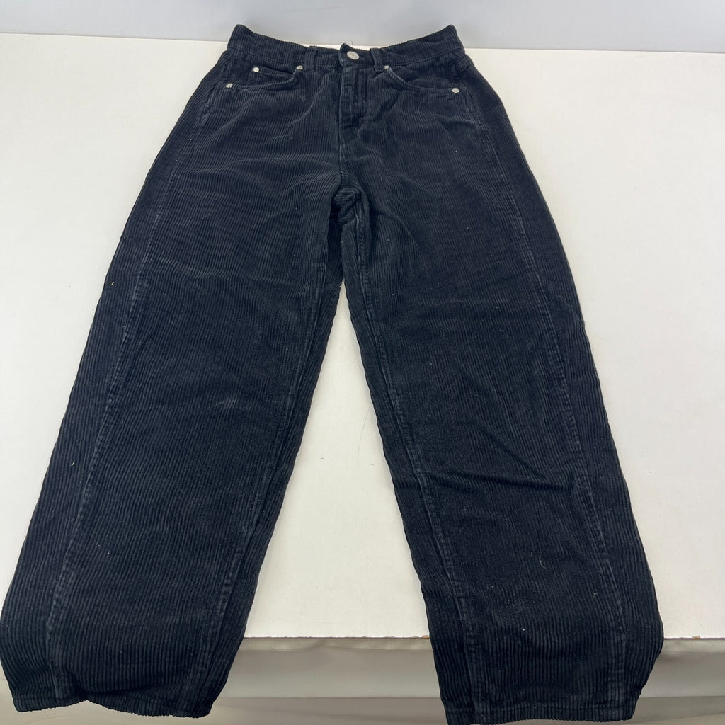 Whistles Autumn Winter Black Paperbag Corduroy Jeans Trousers size 27 Leg 26"