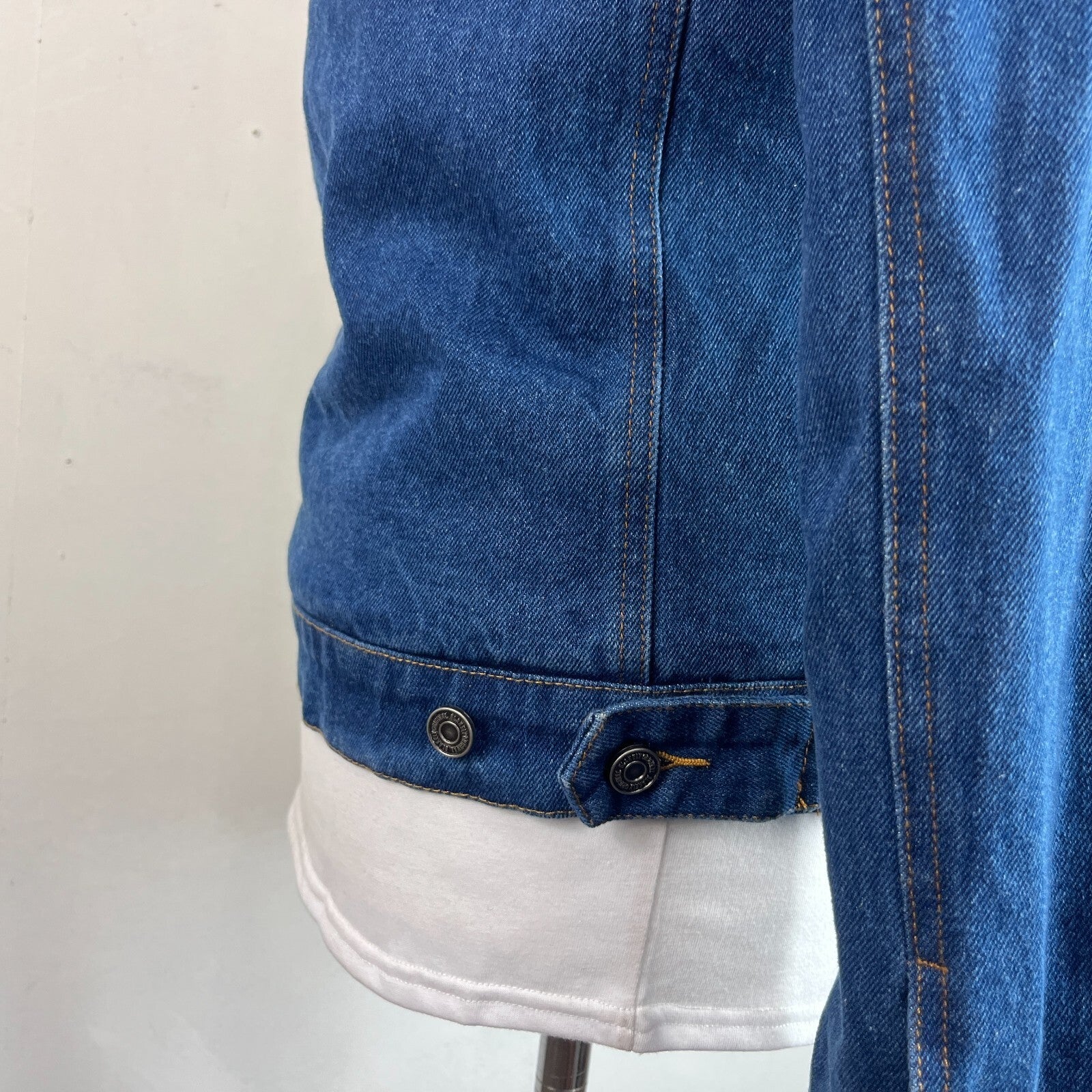 Blakely Mens Blue Denim Jacket Sherpa Fleece Lined Trucker size Medium