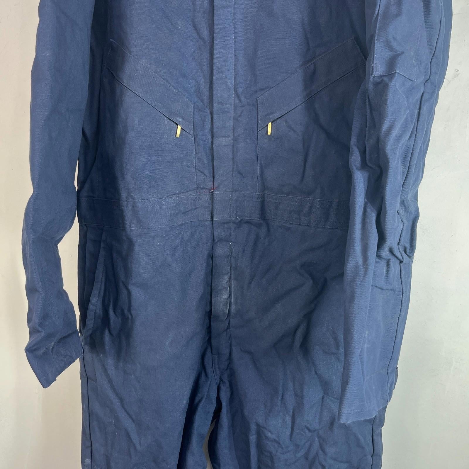 Vtg Walls Zero Zone Insulated Jumpsuit Boiler-Suit Overalls Blue size XL Tall