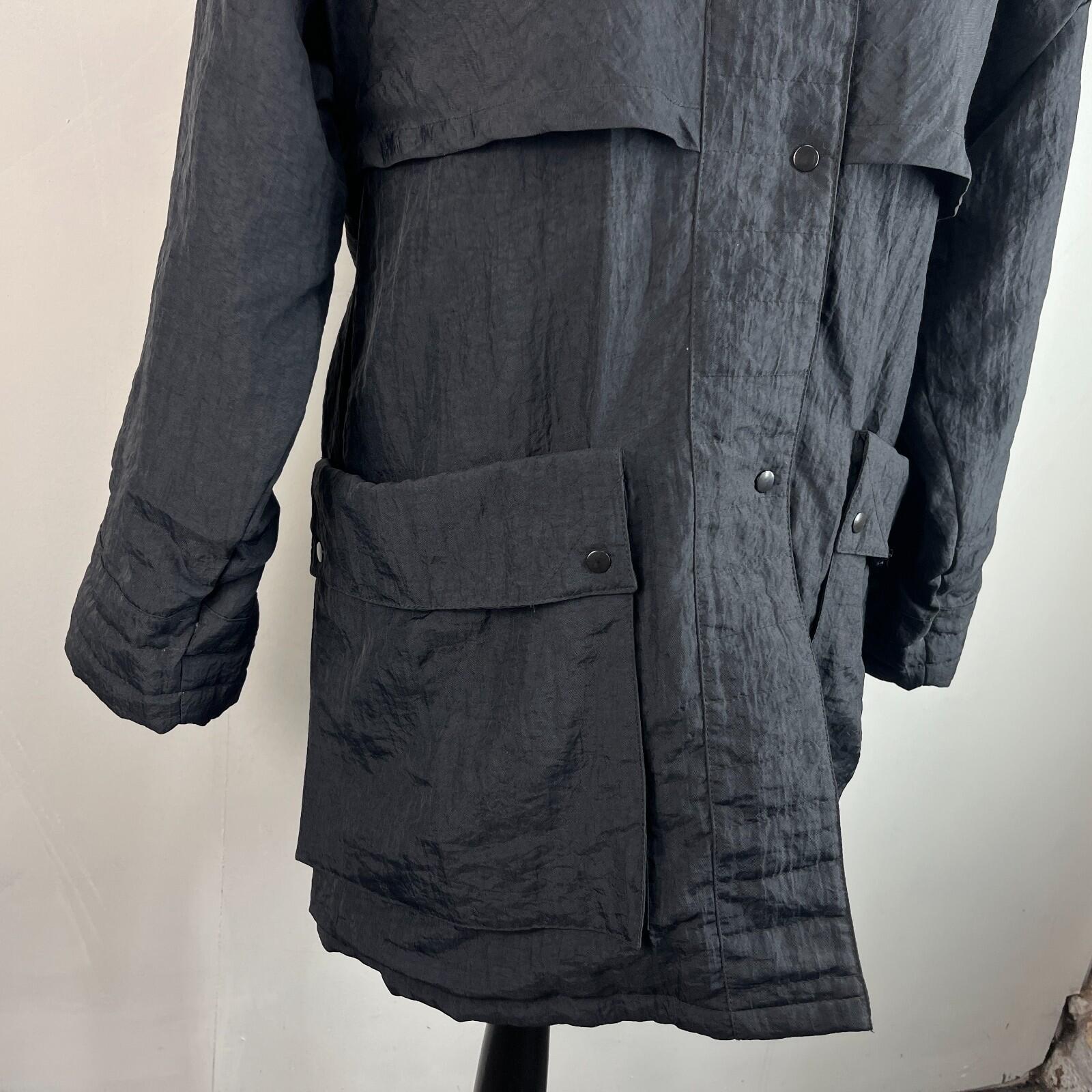 Genuine Macintosh Women's Insulated Mac Rain Trench Coat in Black UK size 12