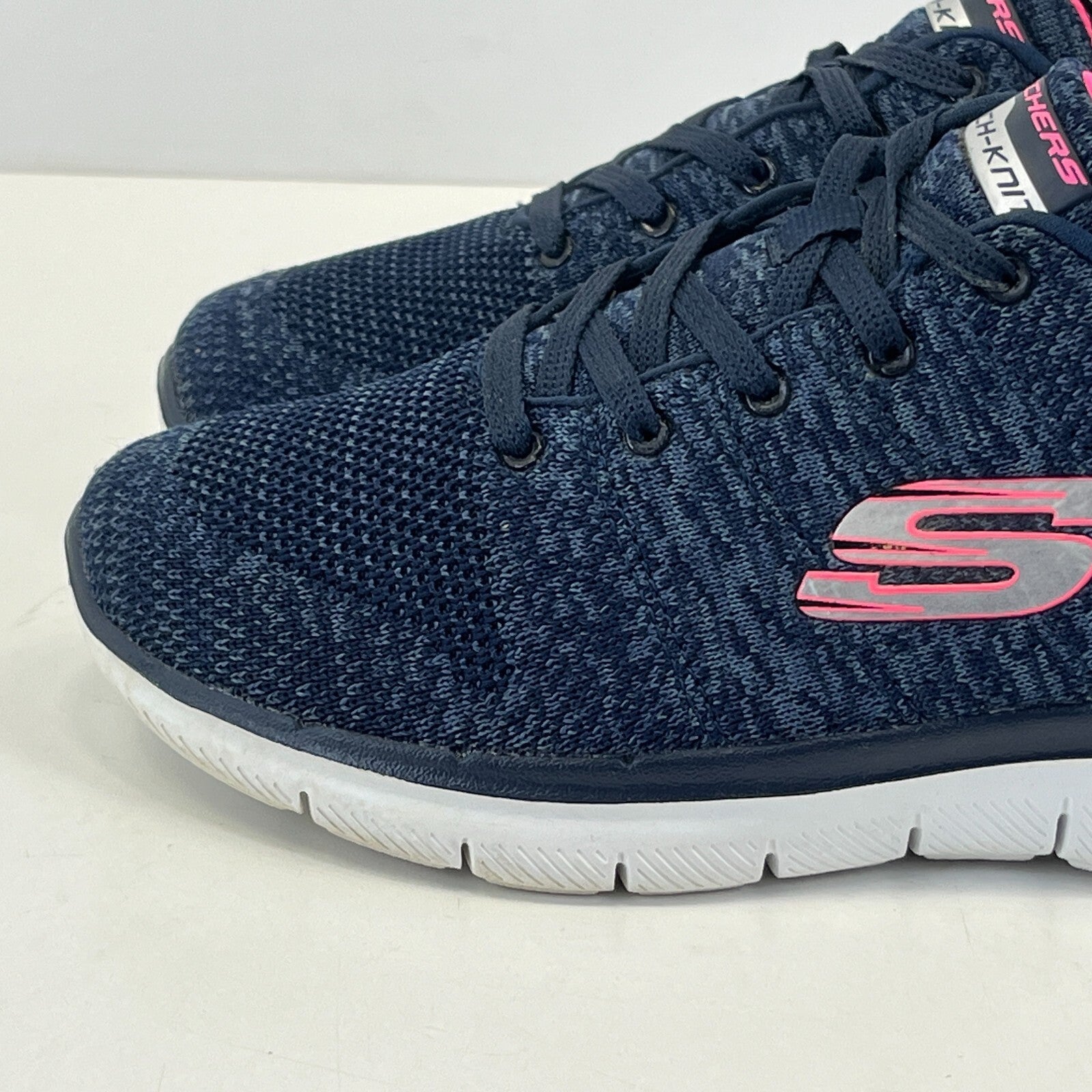 Skechers Dual Lite Trainers Air Cooled Memory Foam Grey & Pink size UK 5 - EU 38