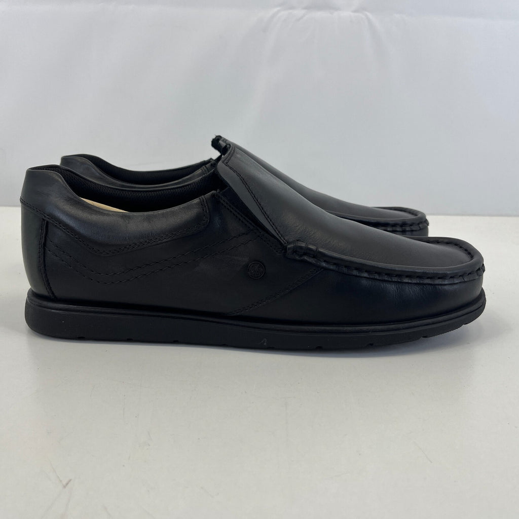 Pretty Green Waltham Slip On Shoes Moccasin Loafers Mens Black Leather UK 11 New