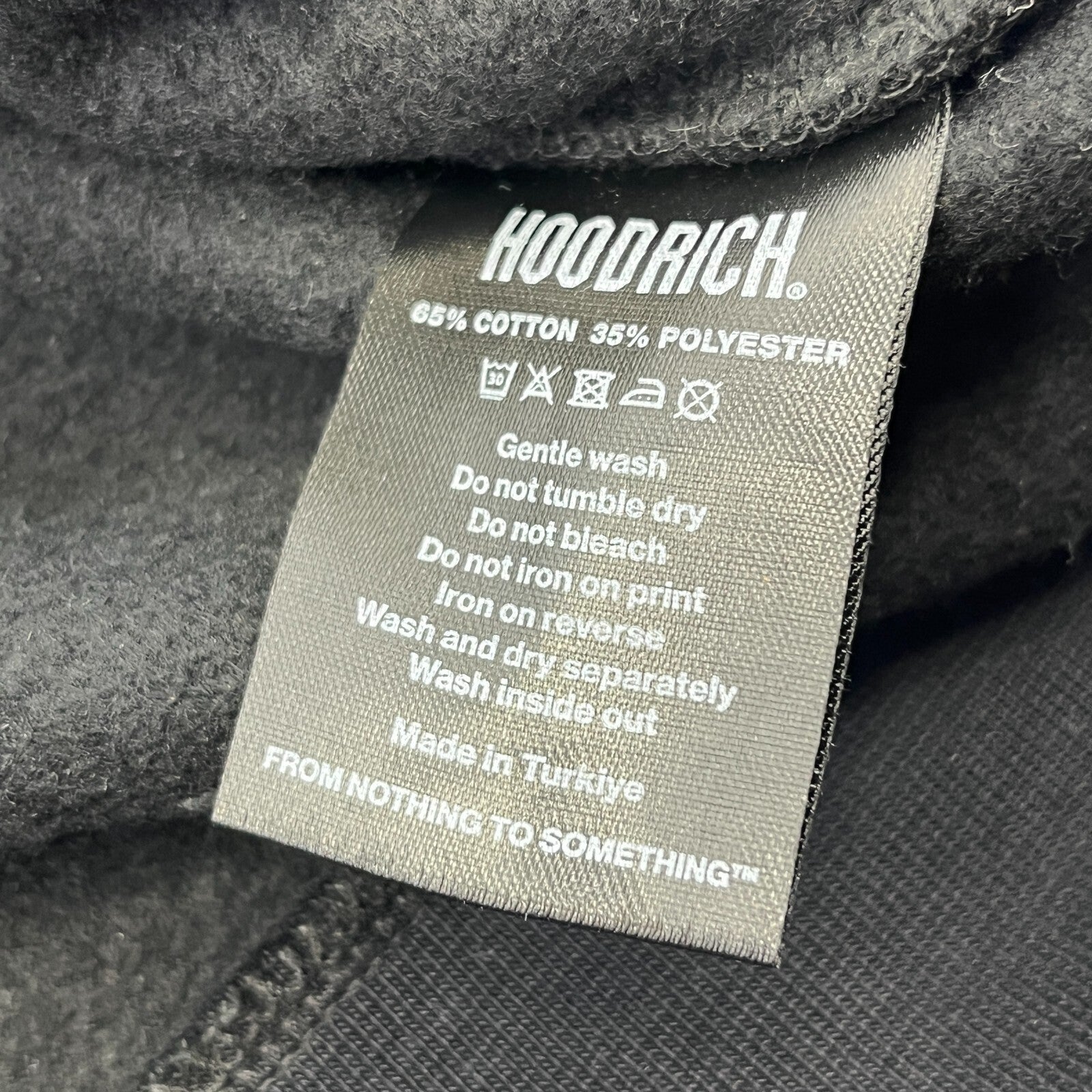 Hoodrich Men’s Black Embroidered Logo Pullover Hooded Hoodie size S - NWOT