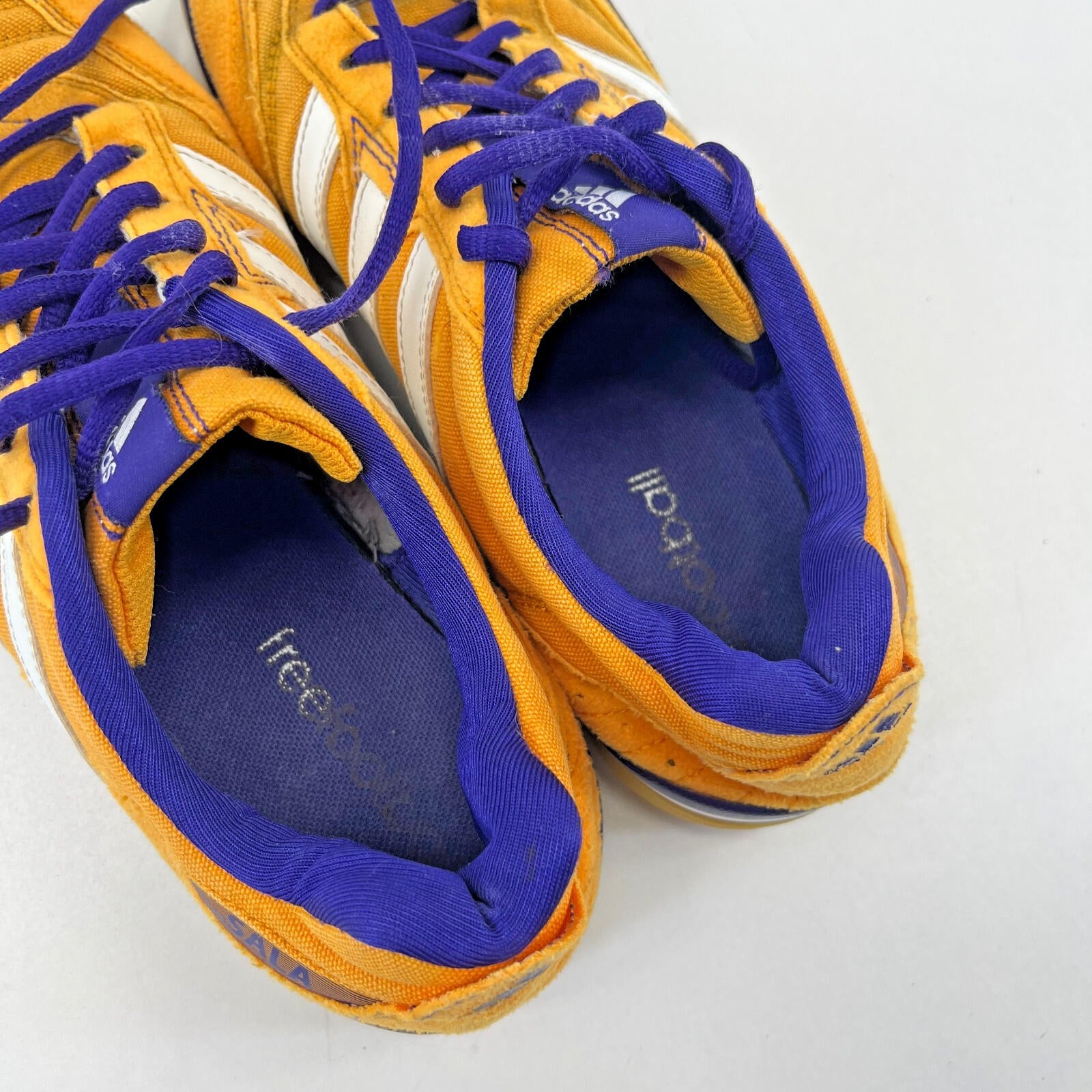 Rare Adidas Janeirinha Sala Indoor Football Trainers Shoes Yellow & Blue UK 7.5
