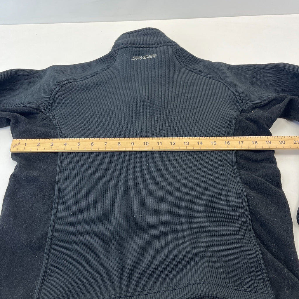 Spyder Quarter Zip Fleece Lined Pullover Top in Black size Small