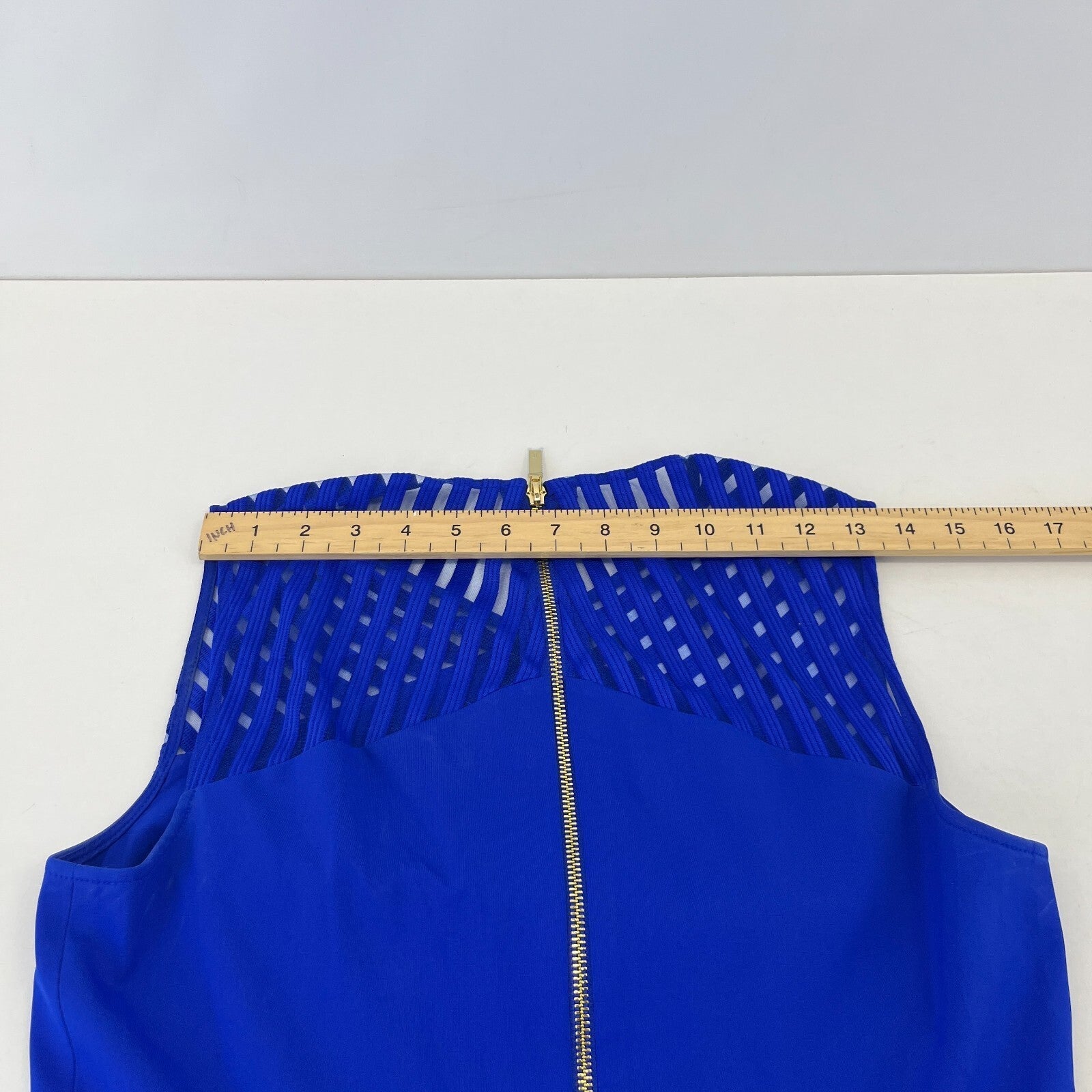 Ted Baker Mini Dress Royal Blue 1980’s Style size 3 (fits UK 12) - VGC