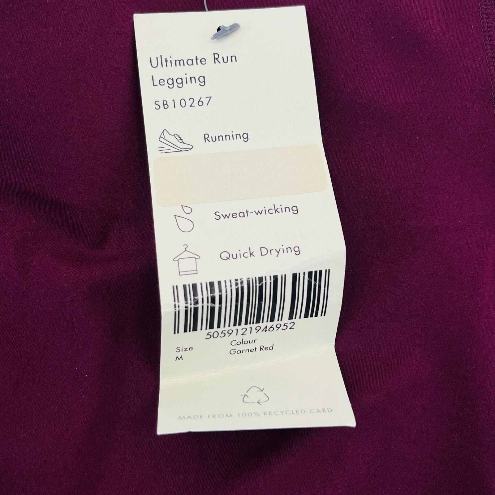 Sweaty Betty Ultimate Run Full Length Leggings in Garnet Red size Medium - New
