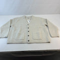 M&S Marks & Spencer Men's Luxury Cardigan XL Off White Ecru Cable Knit Wool Mix