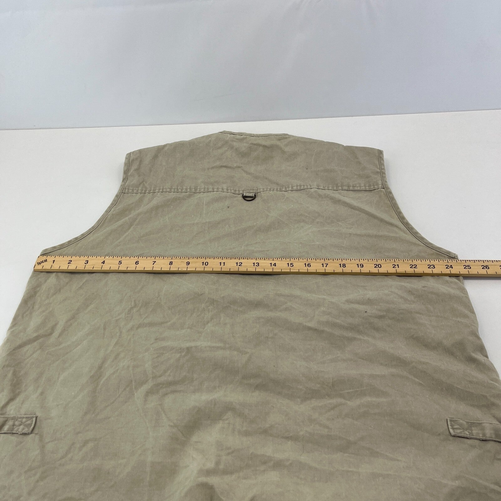 Vintage Utility Vest Cargo Tactical Techwear Khaki Beige Men’s size 2XL