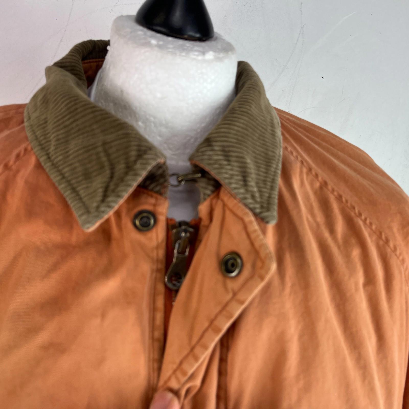 Burberry’s Distressed Look Country Jacket size XL in Orange - Corduroy Collar
