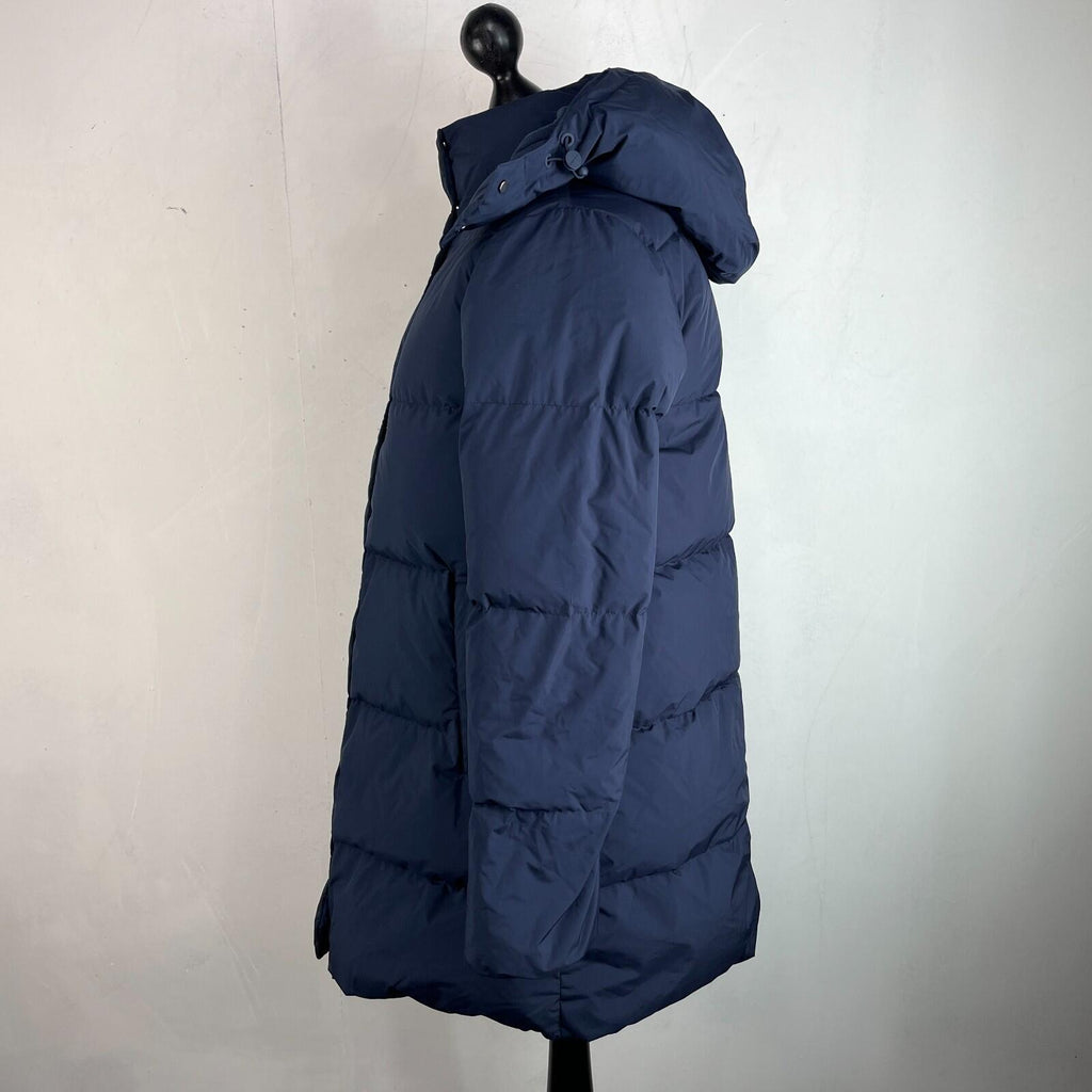 Sweaty Betty Nimbus Mid Waterproof Puffer Coat size XS Navy Blue - Near Mint