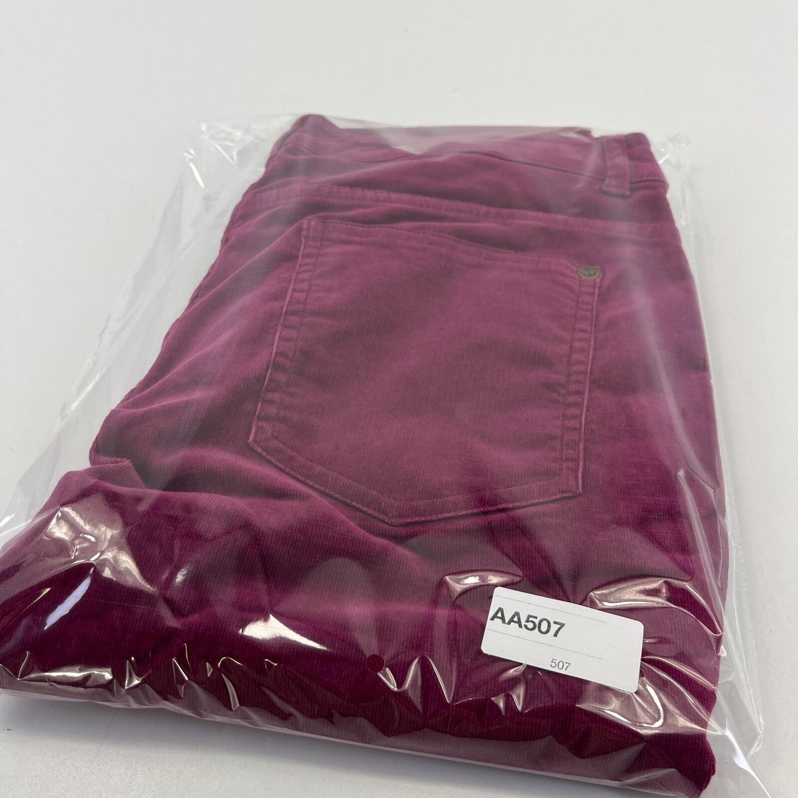 Seasalt Lamledra Cotton Corduroy Trousers Cord Pants in Magenta Pink size 12 R