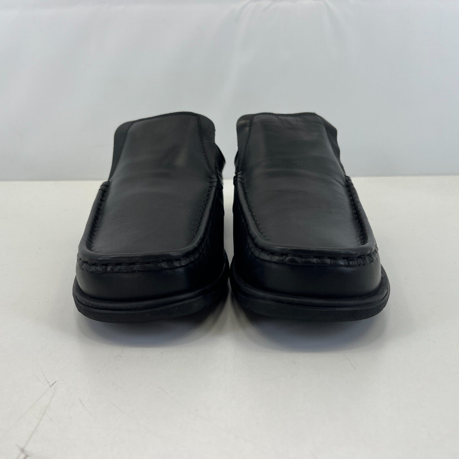 Pretty Green Waltham Slip On Shoes Moccasin Loafers Mens Black Leather UK 11 New