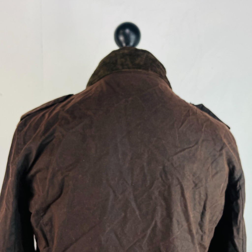 Crane Womens Waxed Cotton Jacket in Brown size Medium