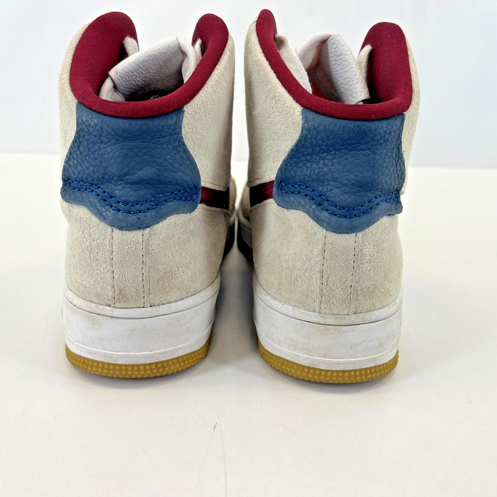 Nike Air Force 1 High Sculpt Suede in Light Grey White Maroon size UK 7 - EU 41