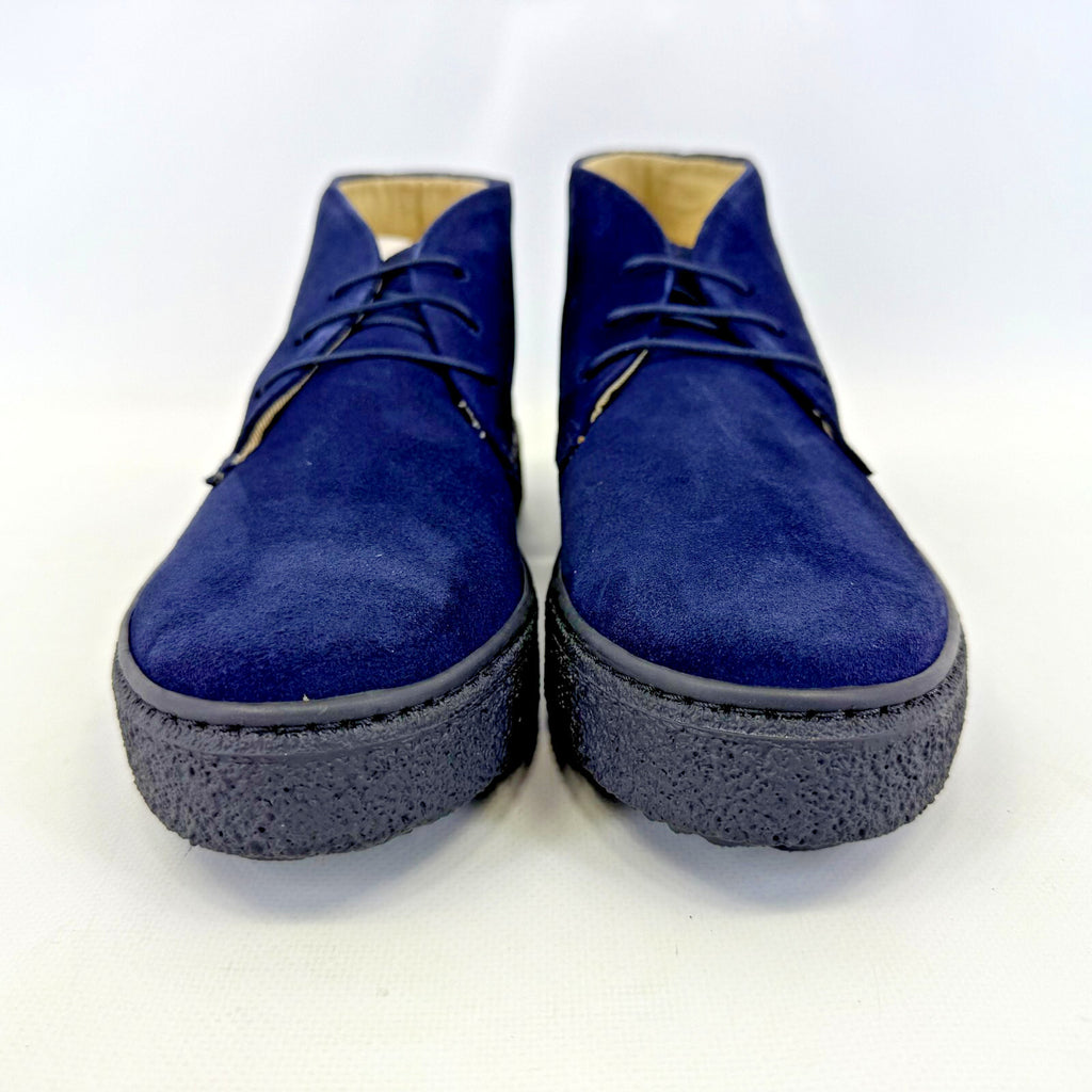 Delicious Junction Bullitt Suede Desert Boots in Dark Navy Blue size UK 7 EU 41
