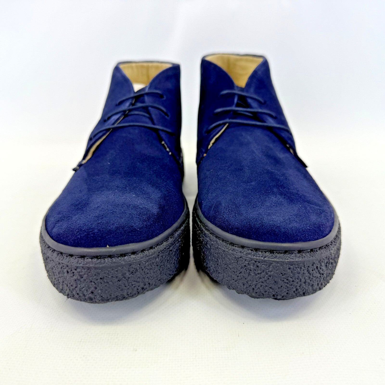 Delicious Junction Bullitt Suede Desert Boots in Dark Navy Blue size UK 7 EU 41