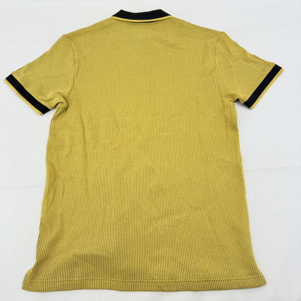 Ska & Soul Men's Waffle Knit Polo in Mustard Yellow size M - New - Model SS/2533