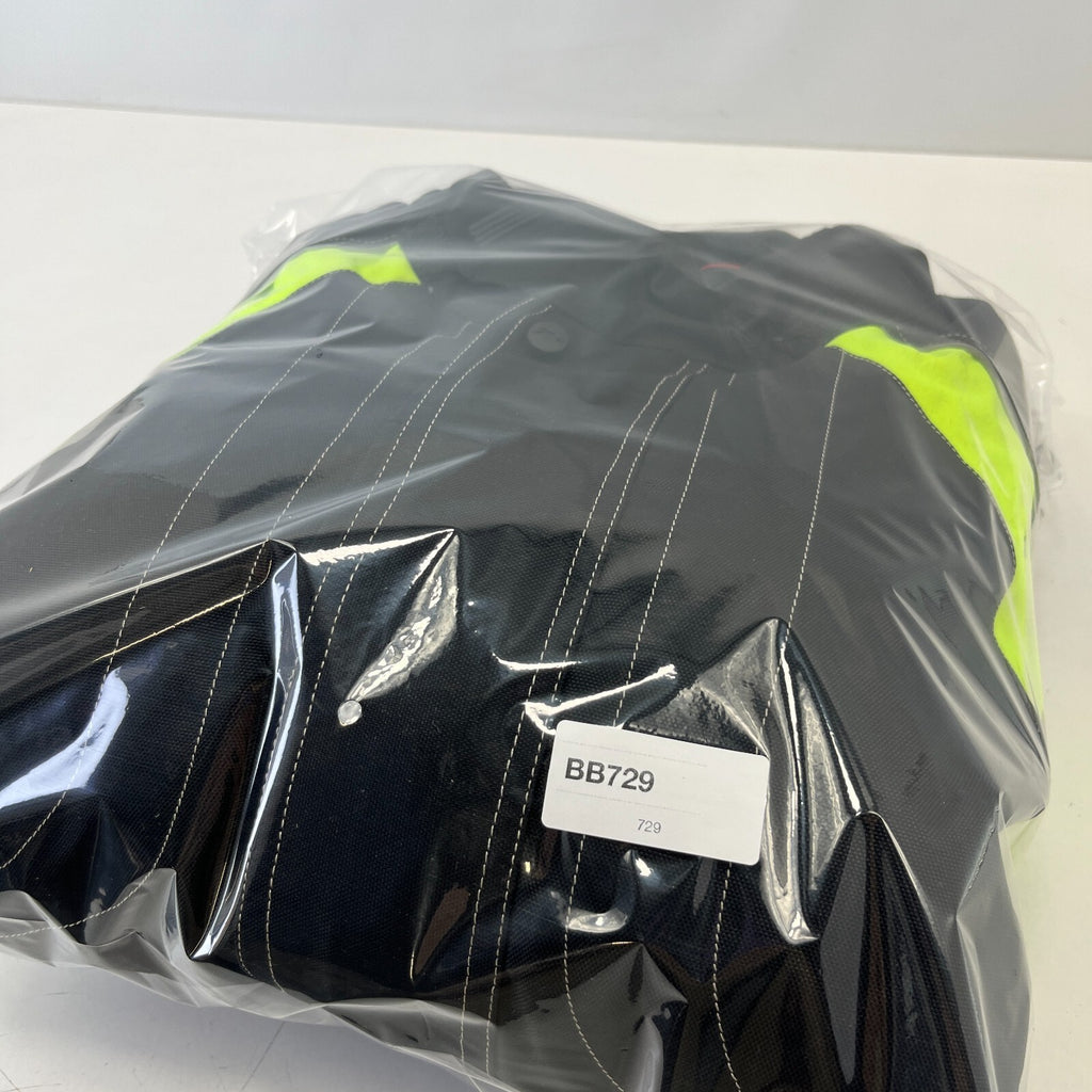 Crane Road Motorcycle Jacket Mens Black/Fluro with Removable Lining size XL
