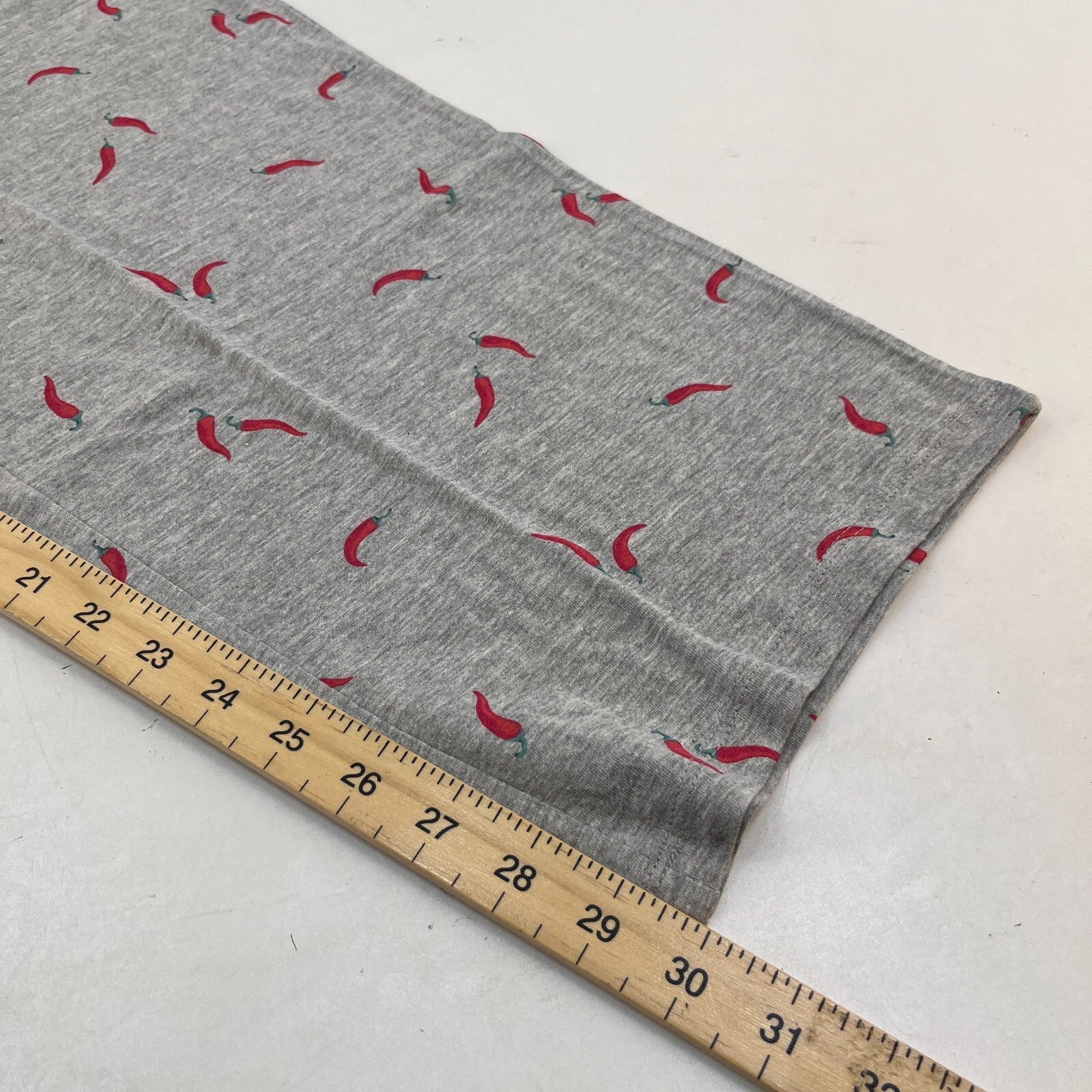 M&S Ladies Pyjama Set UK XL 20-22 Grey with Chillies Long Leg Short Sleeve New