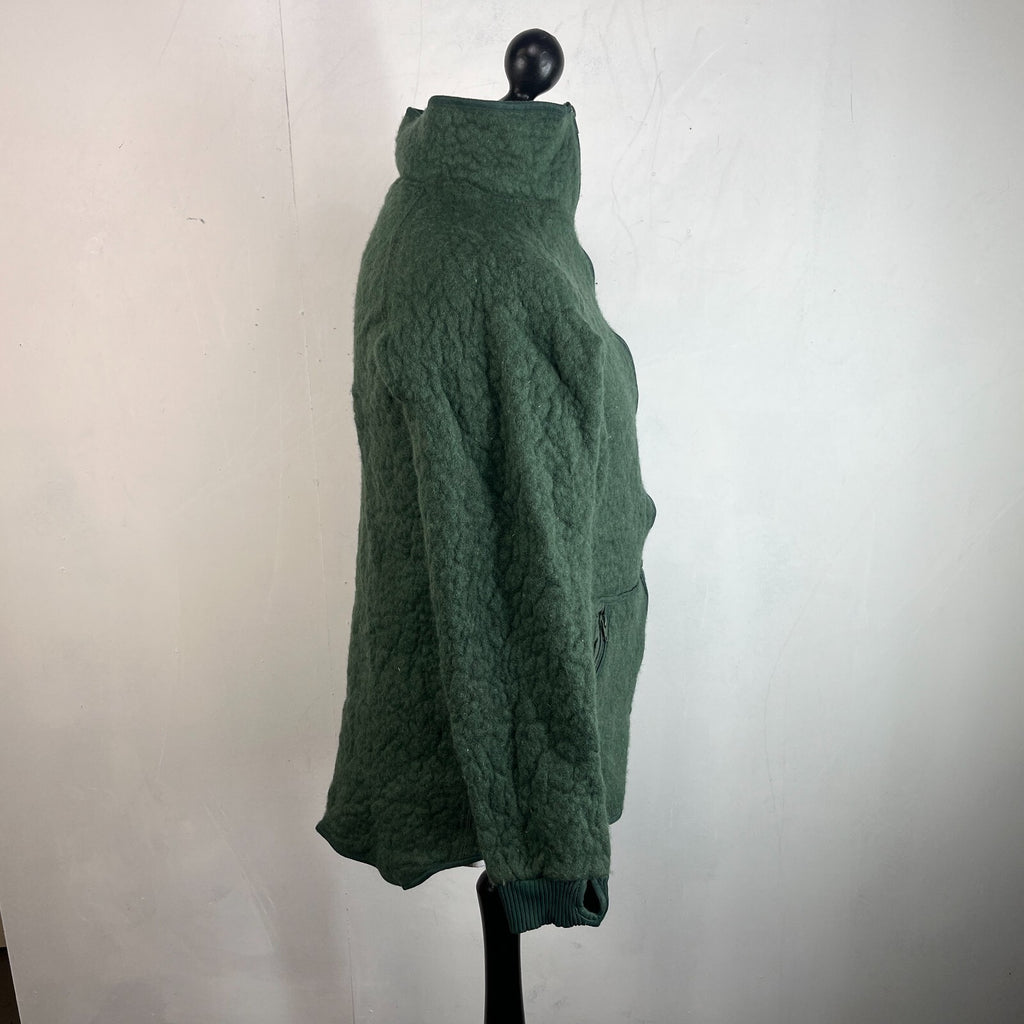 Vintage Dutch Army Fleece Jacket Olive Green size Medium
