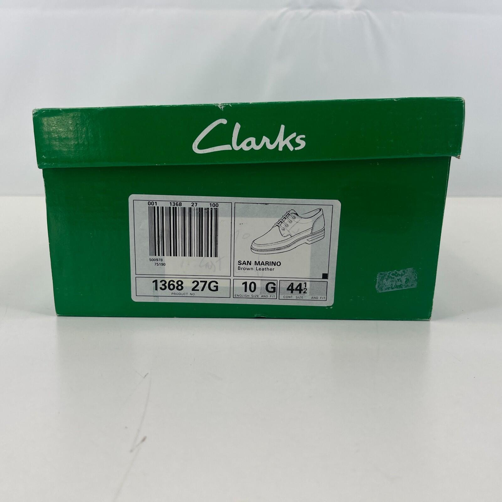 Men's Clarks Brown Leather Loafers Shoes size UK 10 G - EU 44 1/2 - New Boxed