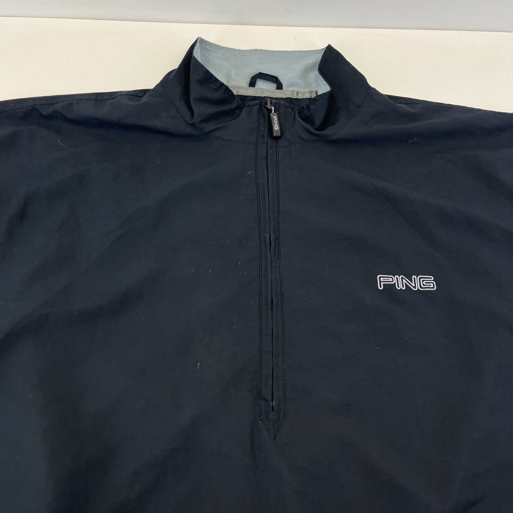 Ping Collection Men's Half Zip Golf Jacket Short Sleeve in Black 1/2 Zip size L