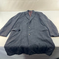 Vintage Hornes of London Mens Wool Overcoat Grey Gannex Cloth 42R Bros