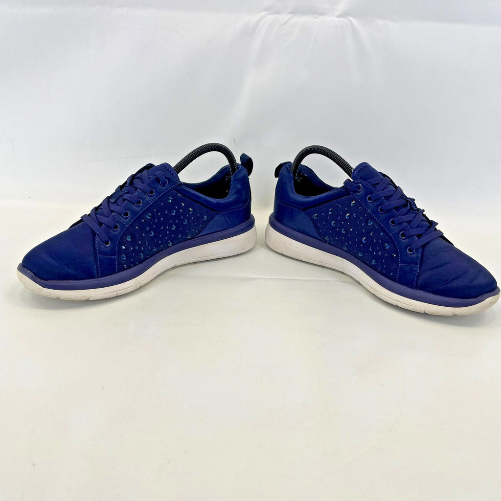 Clarks Women's Trainers Casual Shoes Navy Blue with Diamantes size UK 6 D