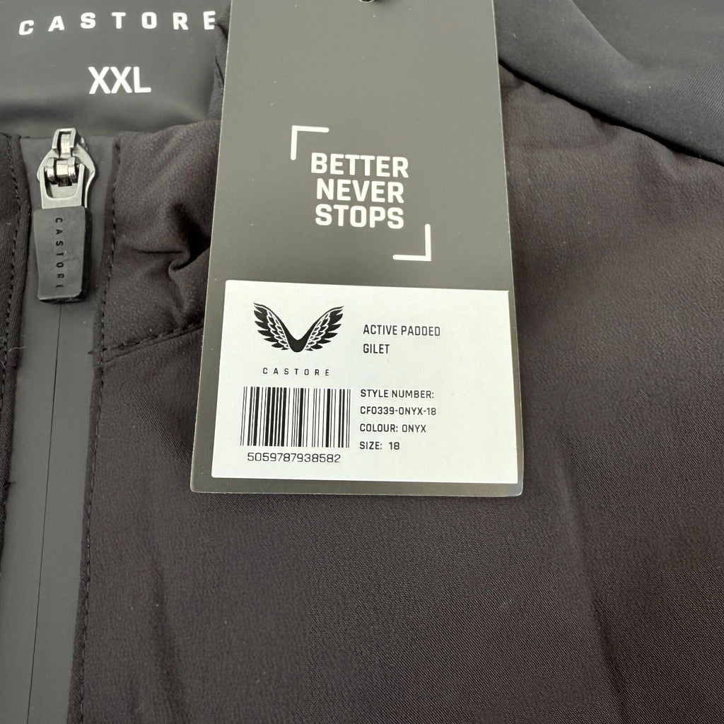 Castore Womens Padded Sport Gilet in Black size 18 Sleeveless Jacket Body Warmer