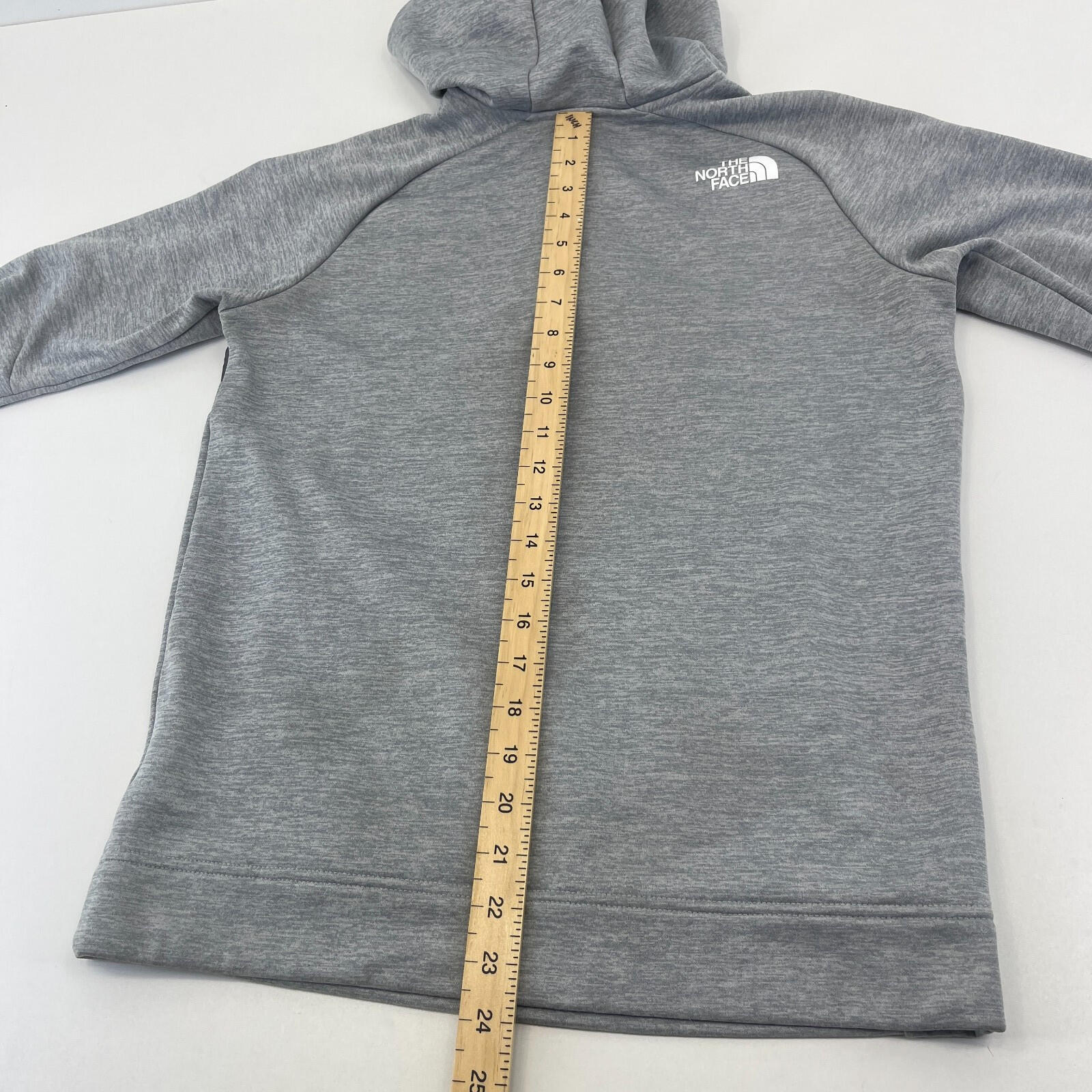North Face Hoodie Pullover Sweatshirt in Grey Youth  Boys 2XL Kangaroo Pocket
