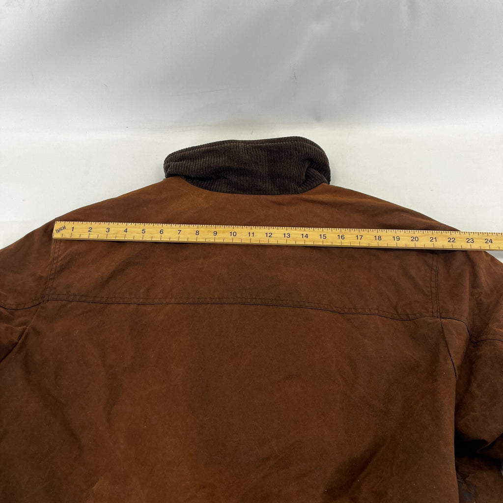 Paul R Smith Halifax Men's Wax Jacket Brown Leather Collar Waxed Cotton size 42S