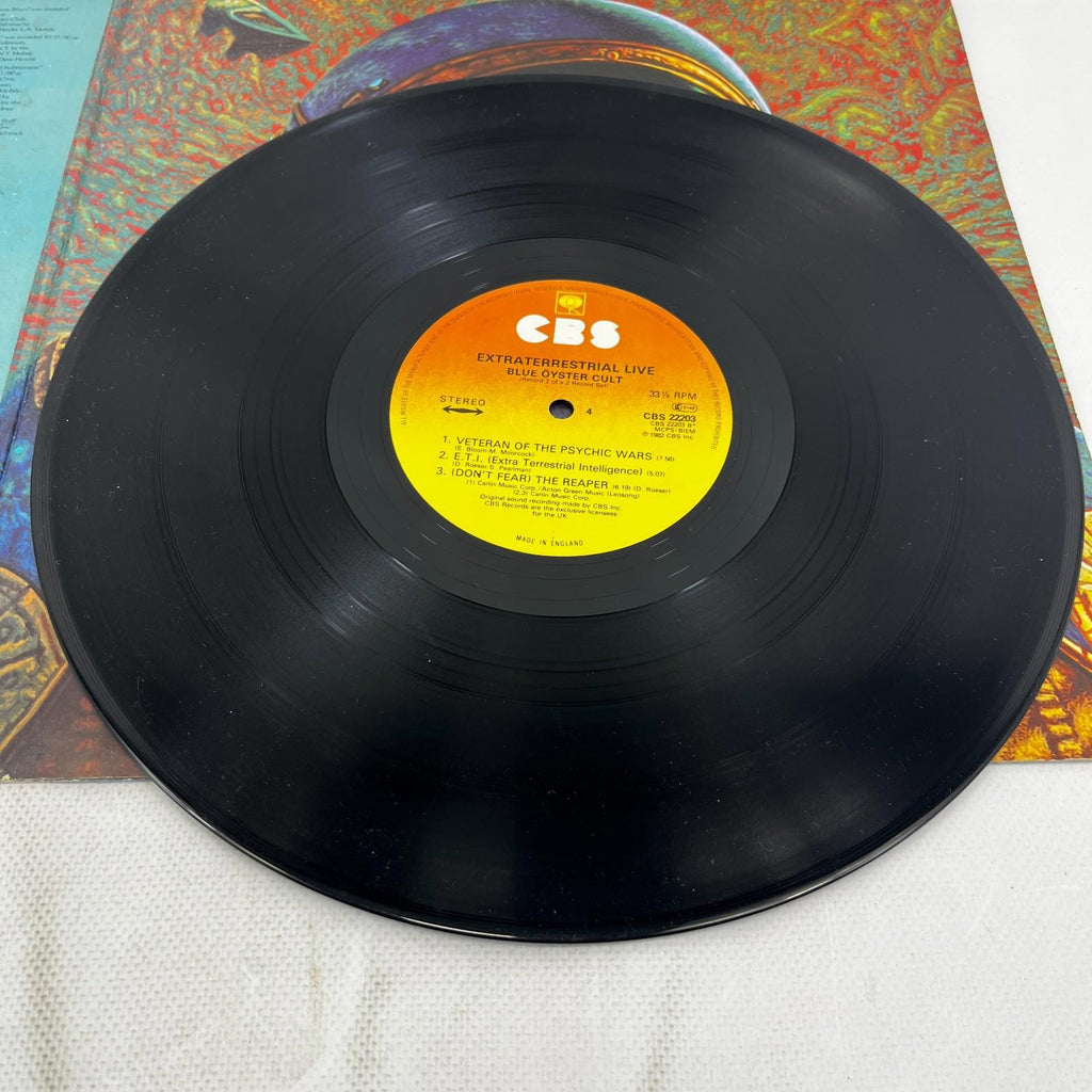 Blue Oyster Cult Extraterrestrial Live VG+/VG 2 x Vinyl Record Album CBS22203