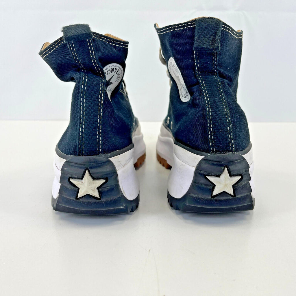 Converse Run Star Hike Hi Top Trainers Chunky Platform Black Canvas UK 8.5 EU 43