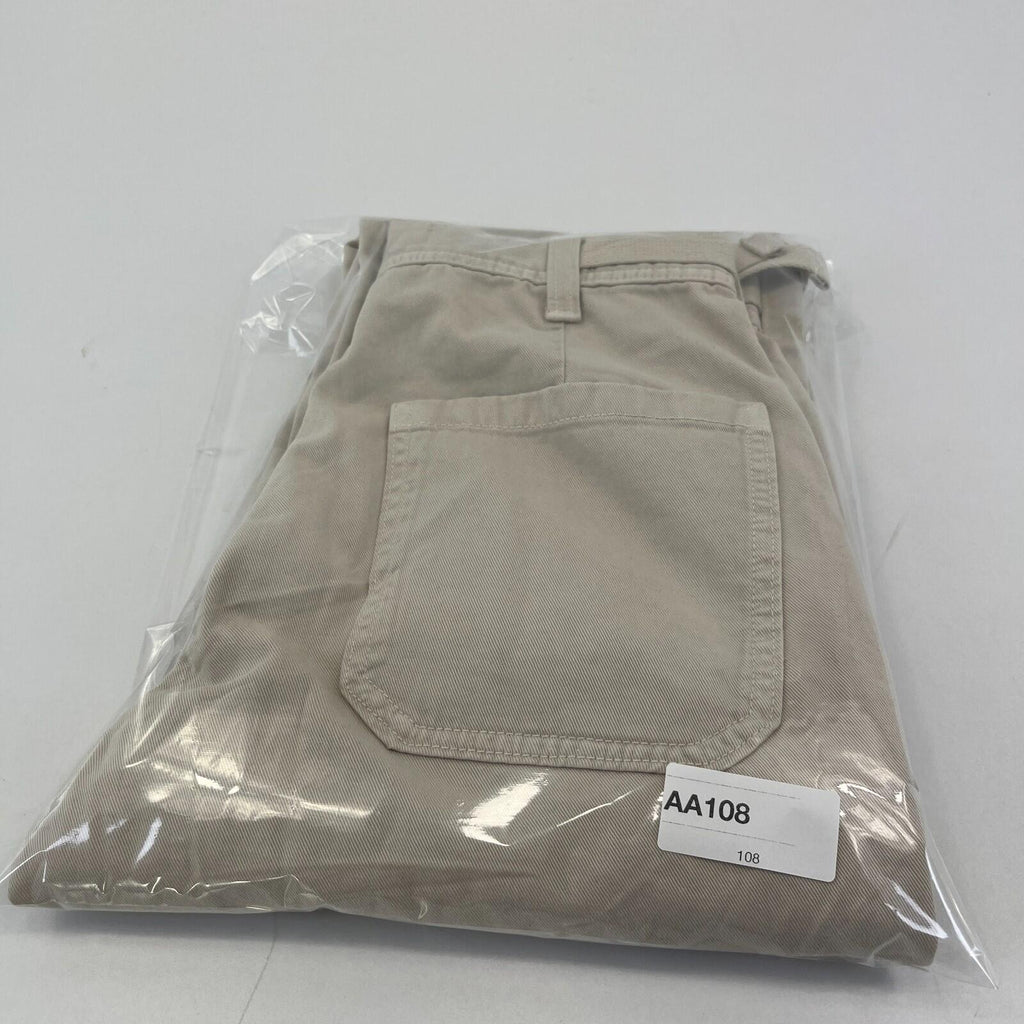 Stradivarius Cargo Chino Trousers in Light Beige UK size 6 Leg 31"
