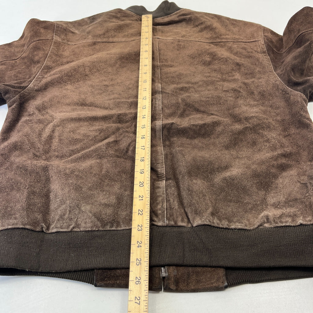 Clipper Mist Men's Dark Brown Suede Leather Bomber Jacket UK size Medium