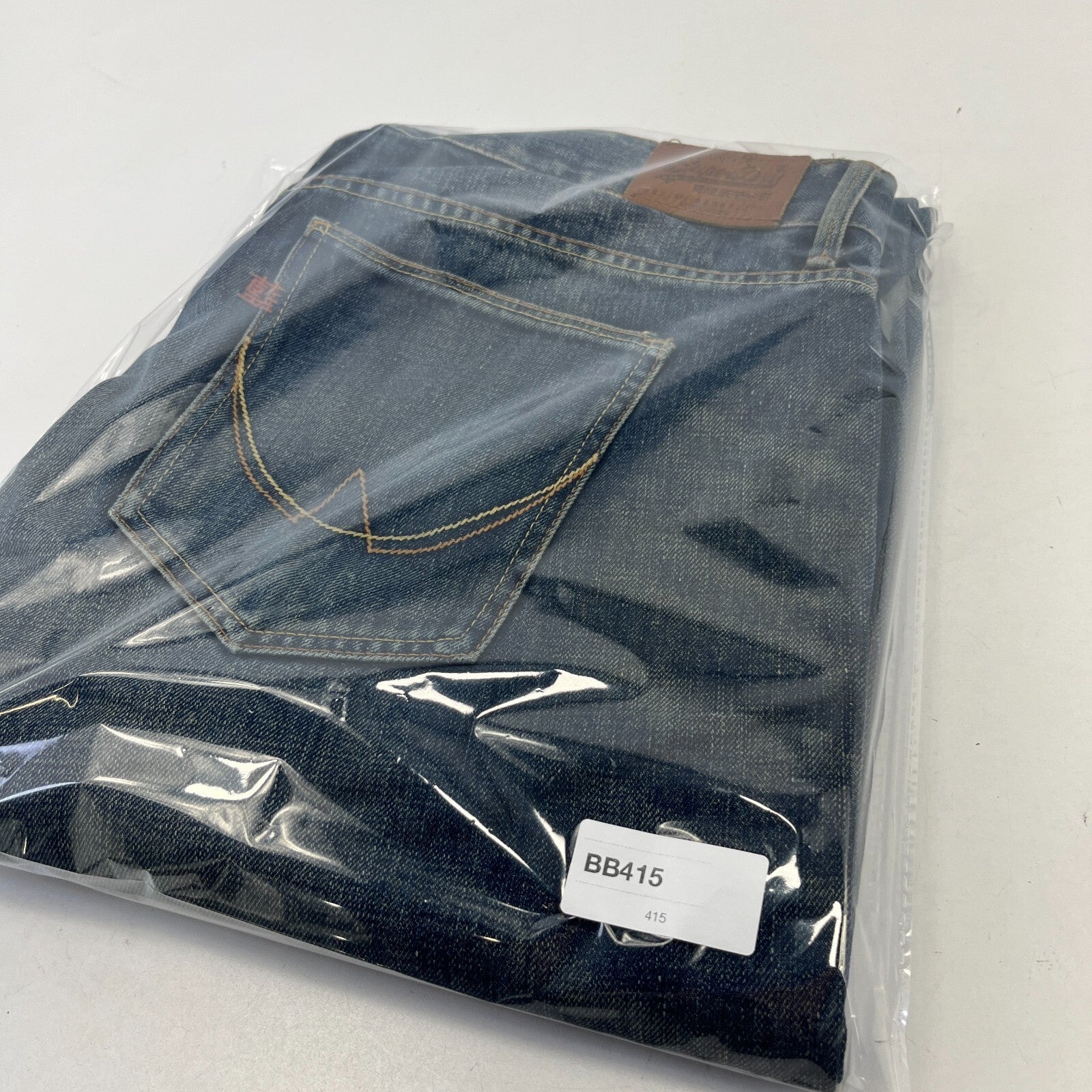 SuperDry Loose Straight Leg Blue Jeans W36" L32" Button Fly