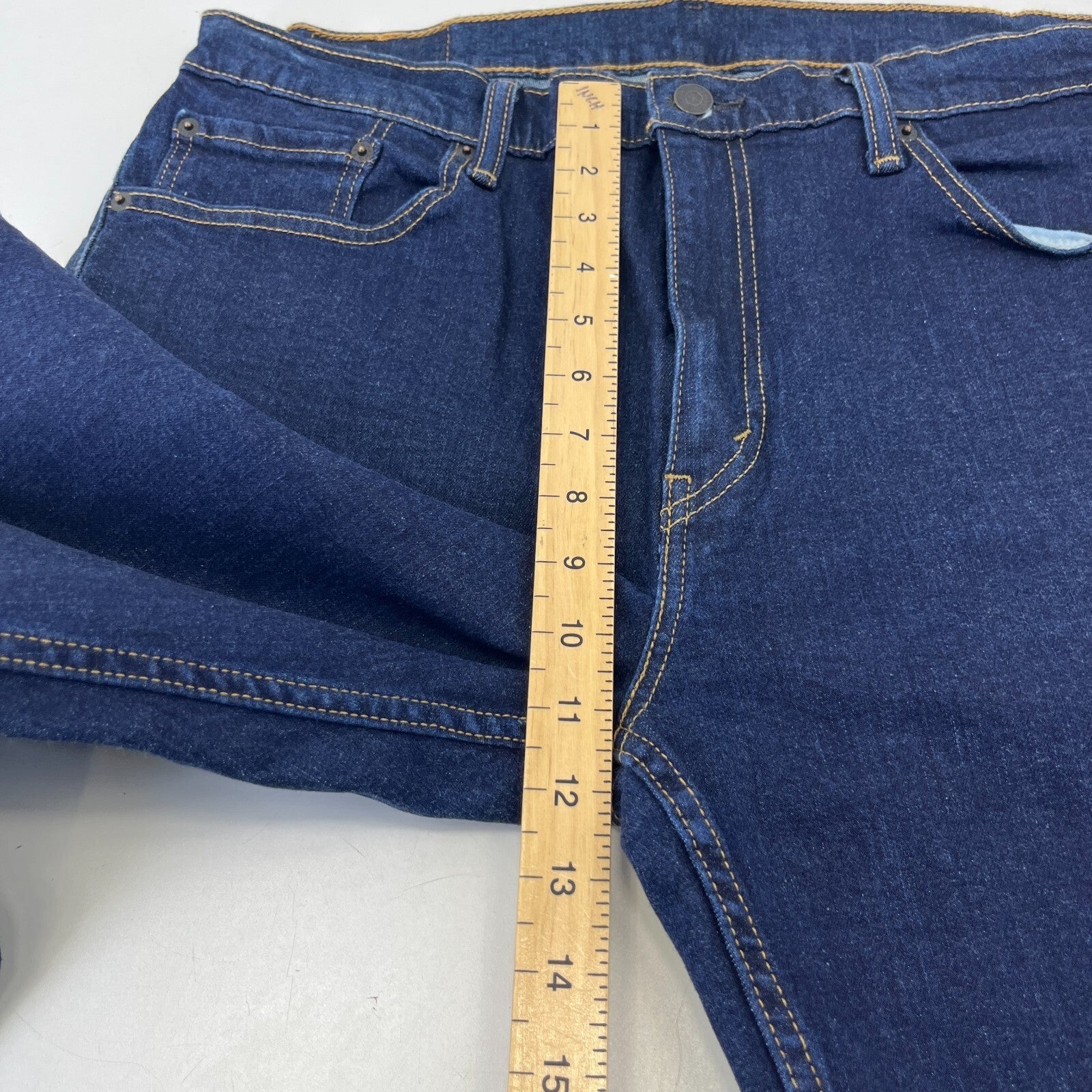 Levi Strauss & Co Levis 505 Jeans Mens Blue Denim Straight Leg W36" L34"