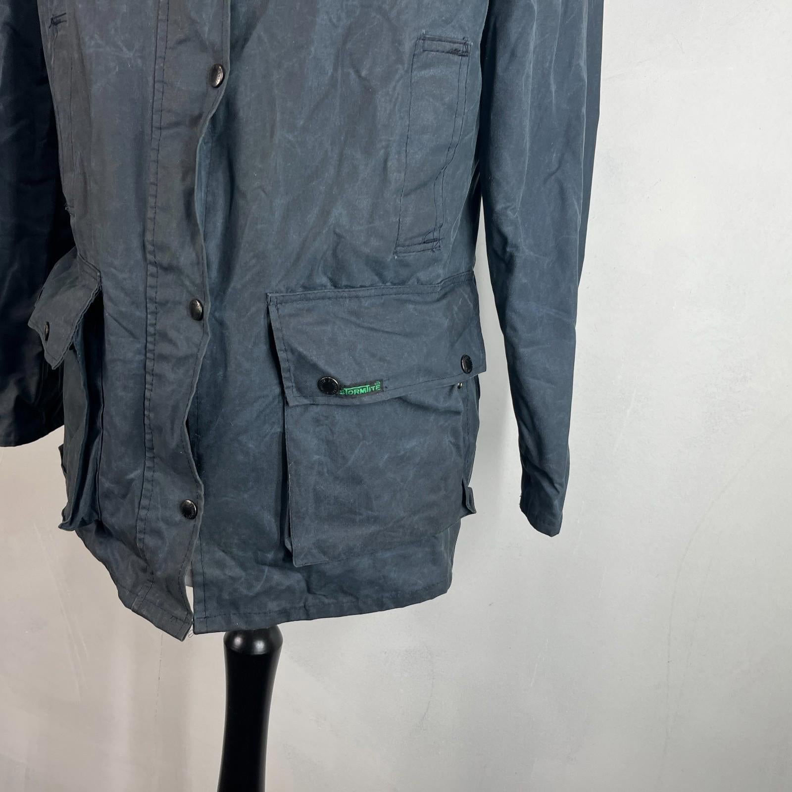 Stormtite Super Hunter Women's Wax Jacket  in Navy Blue UK size 14