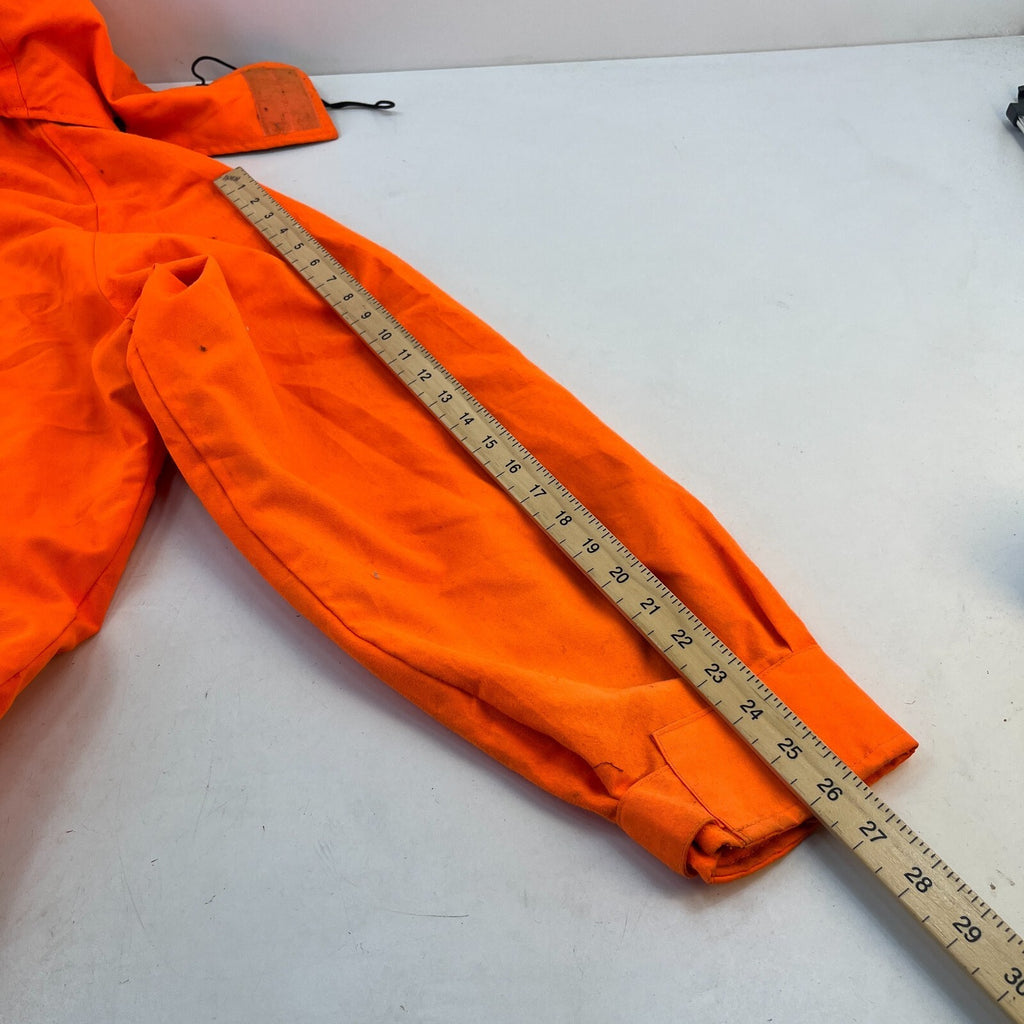Remington Men's Jacket Coat Fluorescent Orange Waterproof Nylon Shooting Parka L