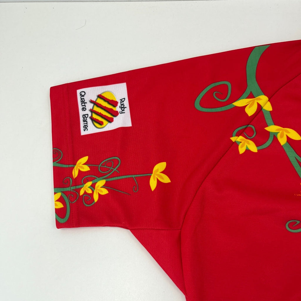 Kukri Enginyers RUFC Short Sleeve Rugby Shirt Red & Yellow Women's size 2XL  New