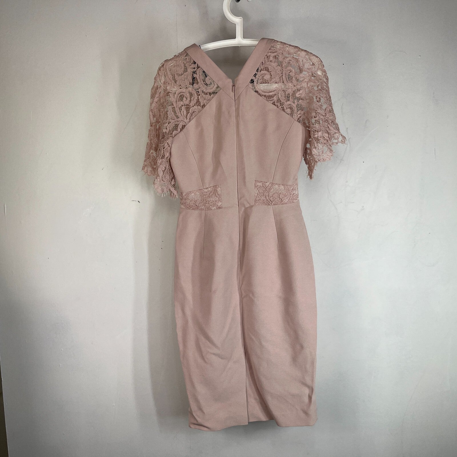 Karen Millen Midi Dress UK size 10 in Pastel Pink - New with Tags