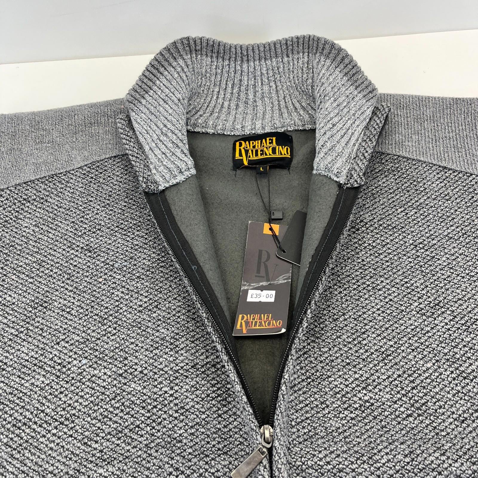 Raphael Valencino Thermal Fleece Lined Jacket Grey Long Sleeve Mens L - New