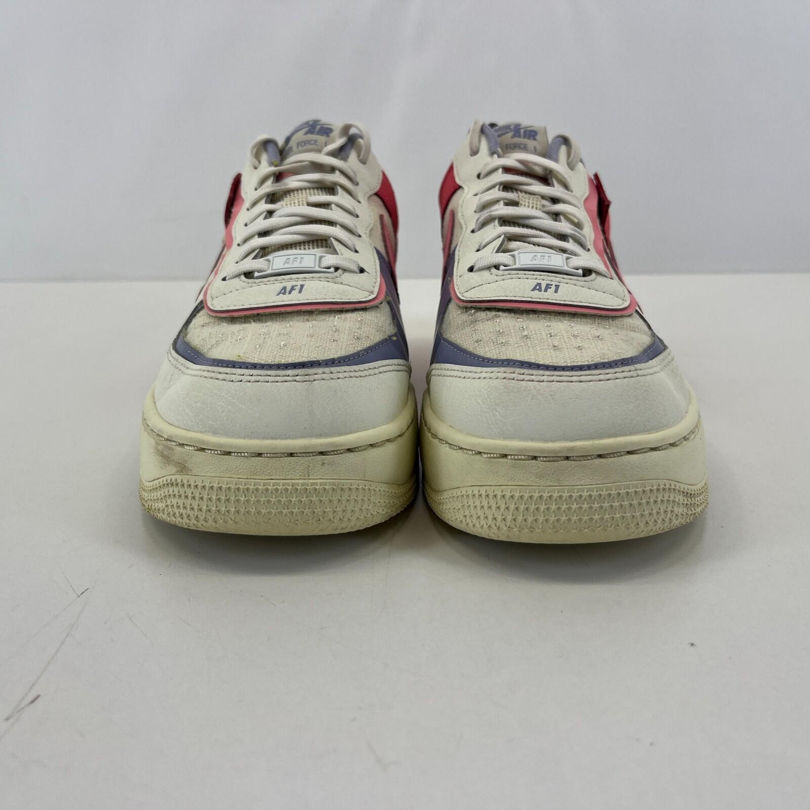Nike Air Force 1 White Pink Purple Womens UK 8 Trainers AF1 DV7449-101