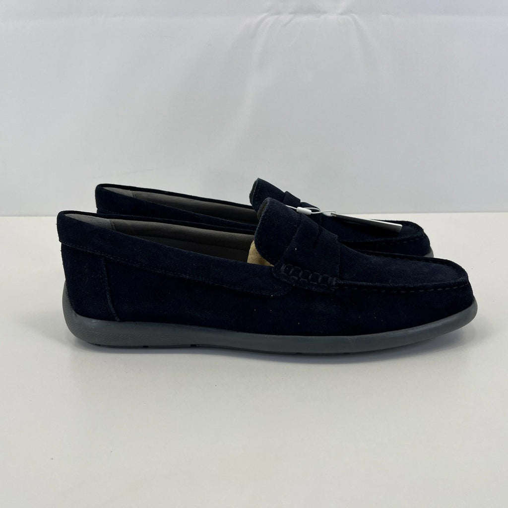 Geox Men's U Devan A Suede Moccasin Loafers Navy Blue size UK 9  EU 43