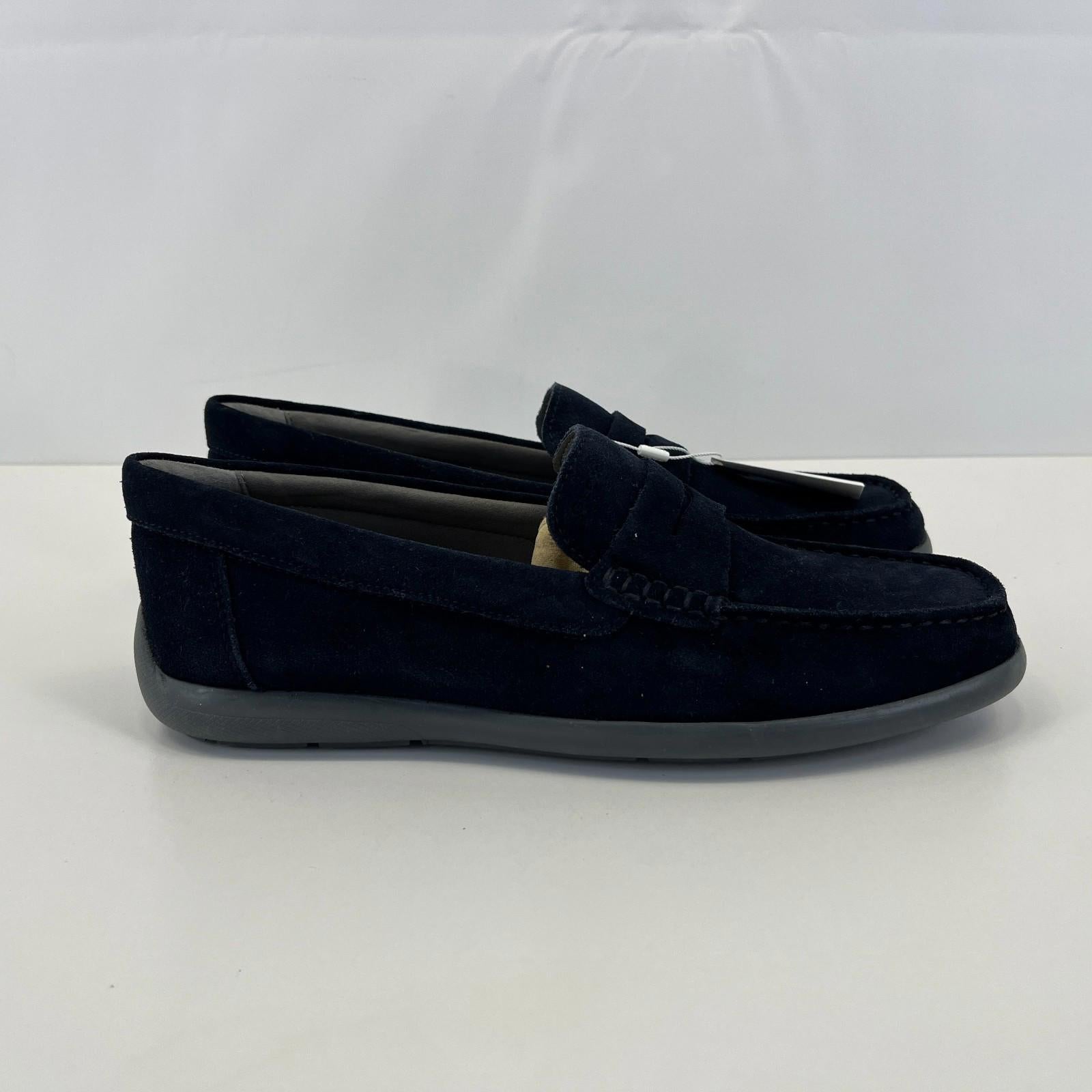 Geox Men's U Devan A Suede Moccasin Loafers Navy Blue size UK 9  EU 43