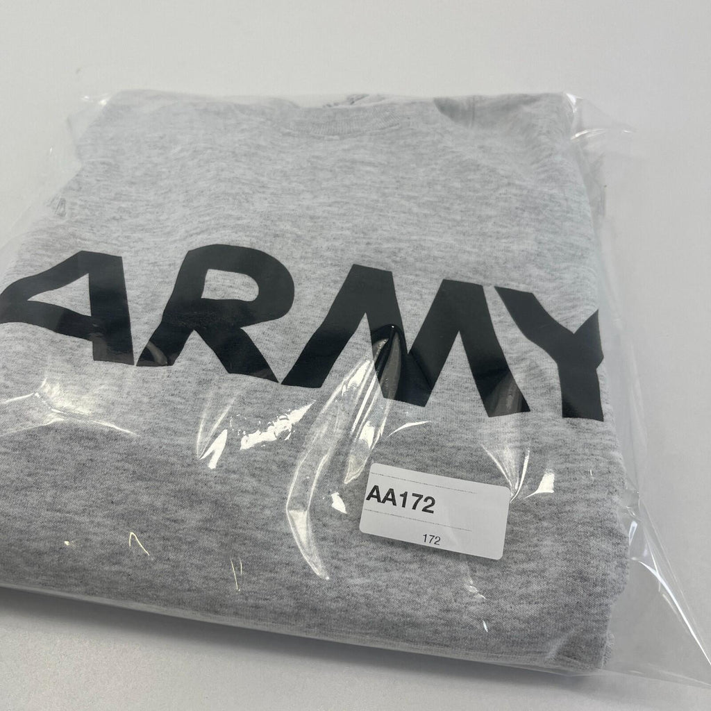 Genuine US Army Issue Grey Spellout Sweatshirt size US Medium (UK Large)