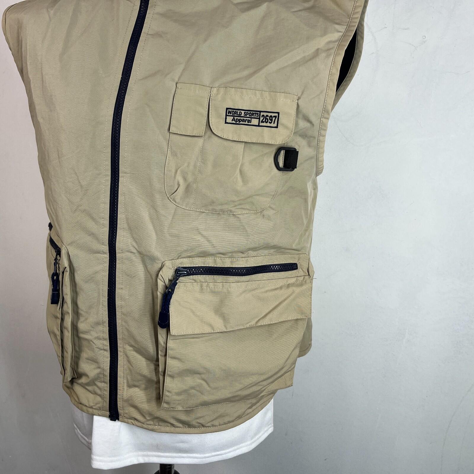 Hummel Hybrid Utility Vest Cargo Gilet Sleeveless Jacket size L Beige