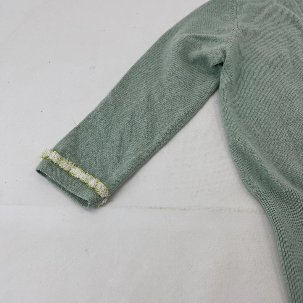 Vintage Lyle & Scott 100% Cashmere Sweater Jumper in Green UK Women's size Small