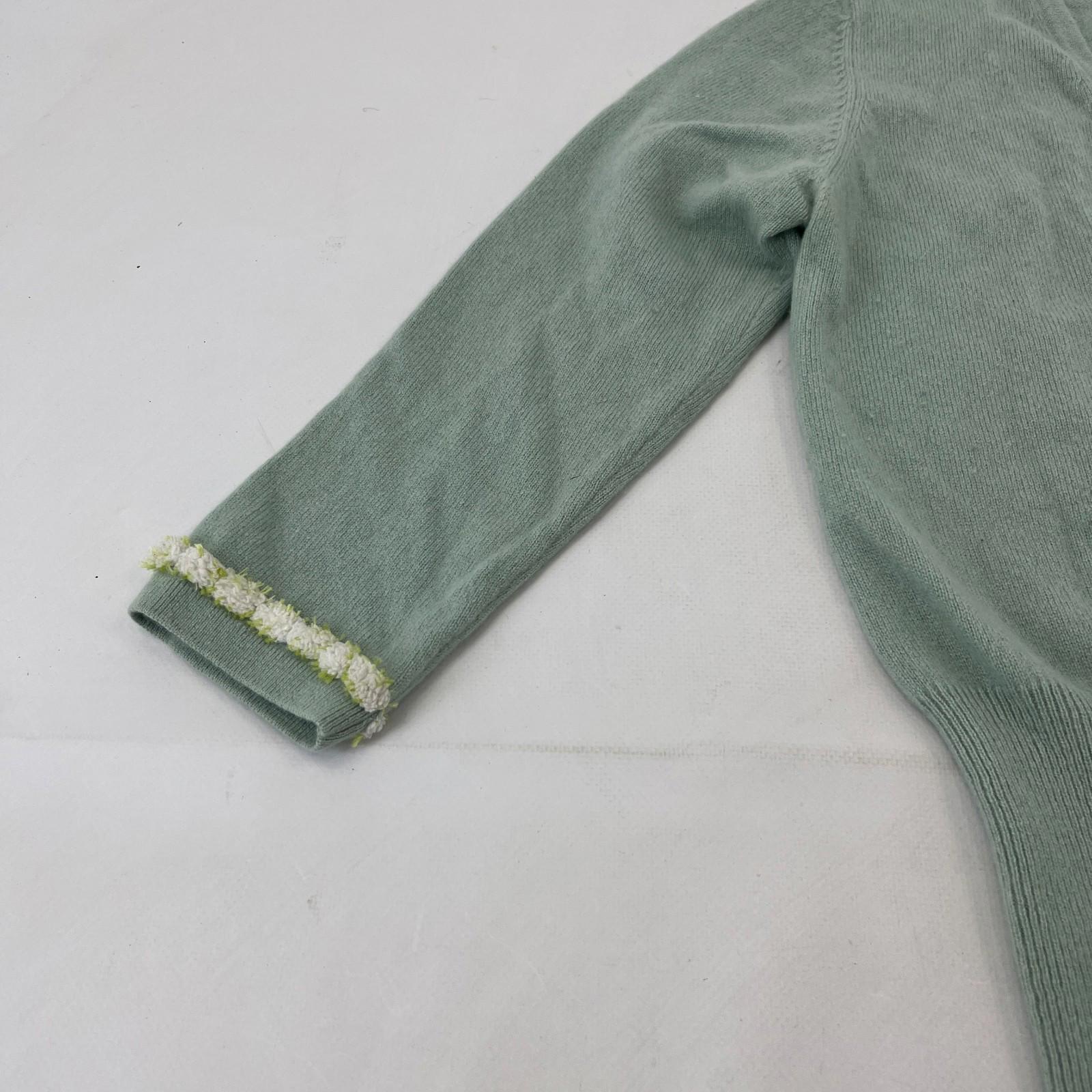 Vintage Lyle & Scott 100% Cashmere Sweater Jumper in Green UK Women's size Small